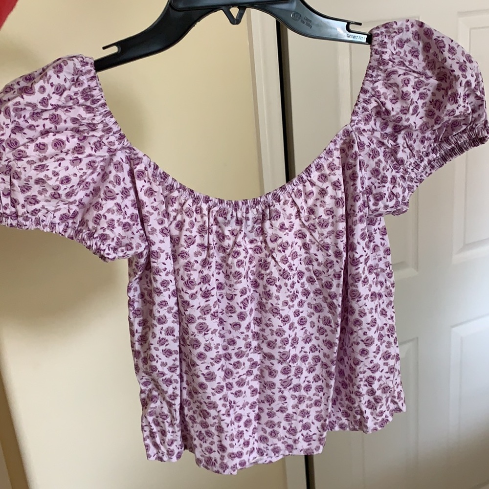 Motel Rocks Mazu Top Ditsy Rose Lilac - Picture 4 of 7